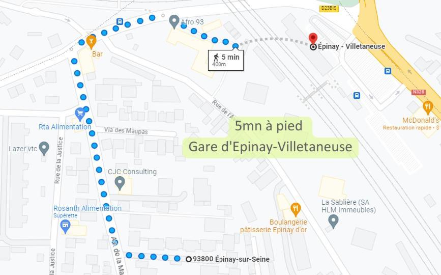Parking Prive Gratuit - 15Mn Paris - Gare A Pied En 5Mn - Tout Equipee - Terrasse - Jardin - Stade De France - Casino D'Enghien - Hippodrome, Universite Épinay-sur-Seine Buitenkant foto