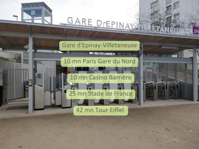 Parking Prive Gratuit - 15Mn Paris - Gare A Pied En 5Mn - Tout Equipee - Terrasse - Jardin - Stade De France - Casino D'Enghien - Hippodrome, Universite Épinay-sur-Seine Buitenkant foto
